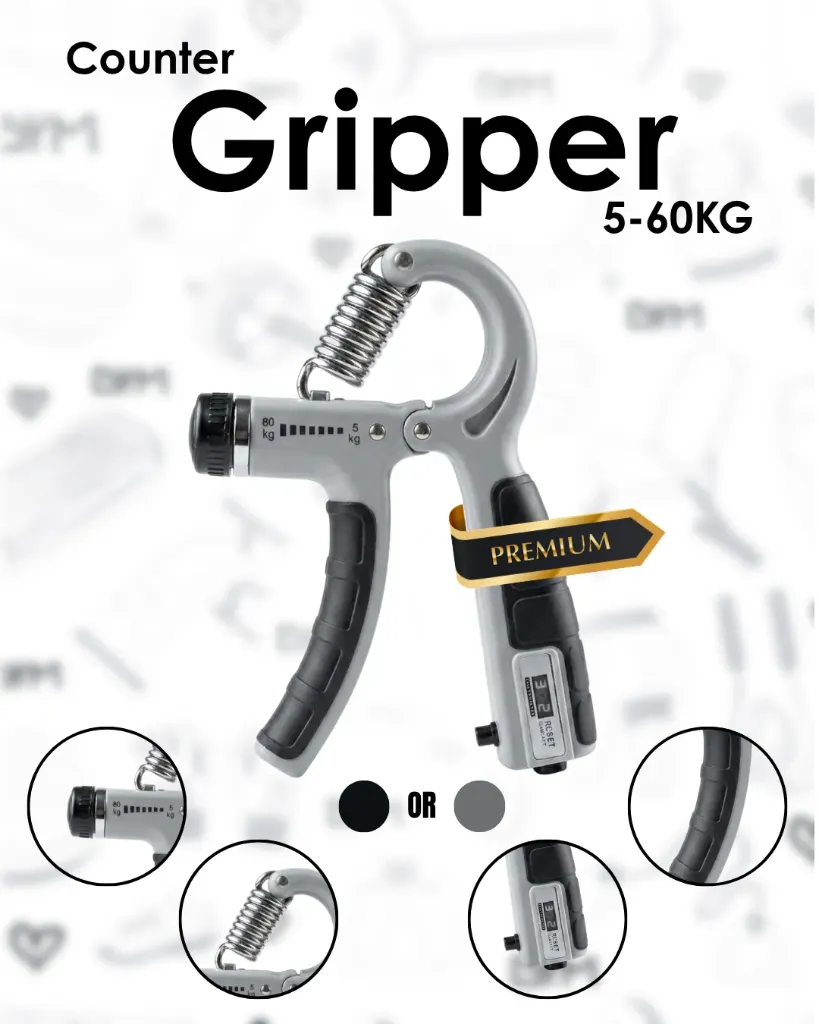 5-60KG Adjustable Counter Gripper- Gray/Black