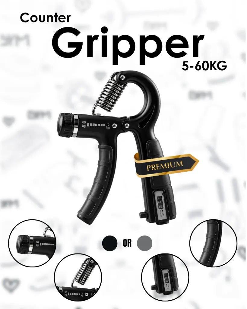 5-60KG Adjustable Counter Gripper- Black/Gray