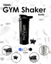 GYM Shaker Bottle 700ML- White/Blue/Black